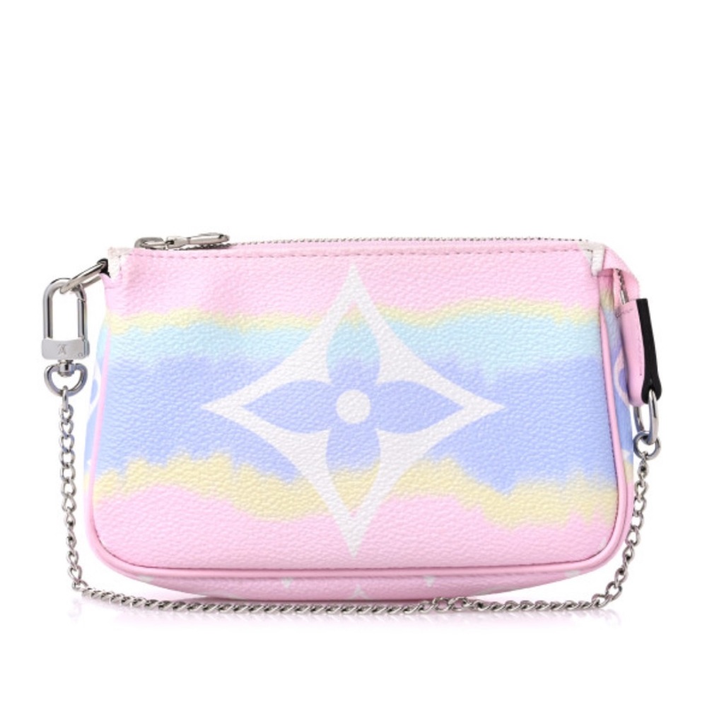💯 Louis Vuitton Monogram Escale Mini Pochette Pastel (like new)